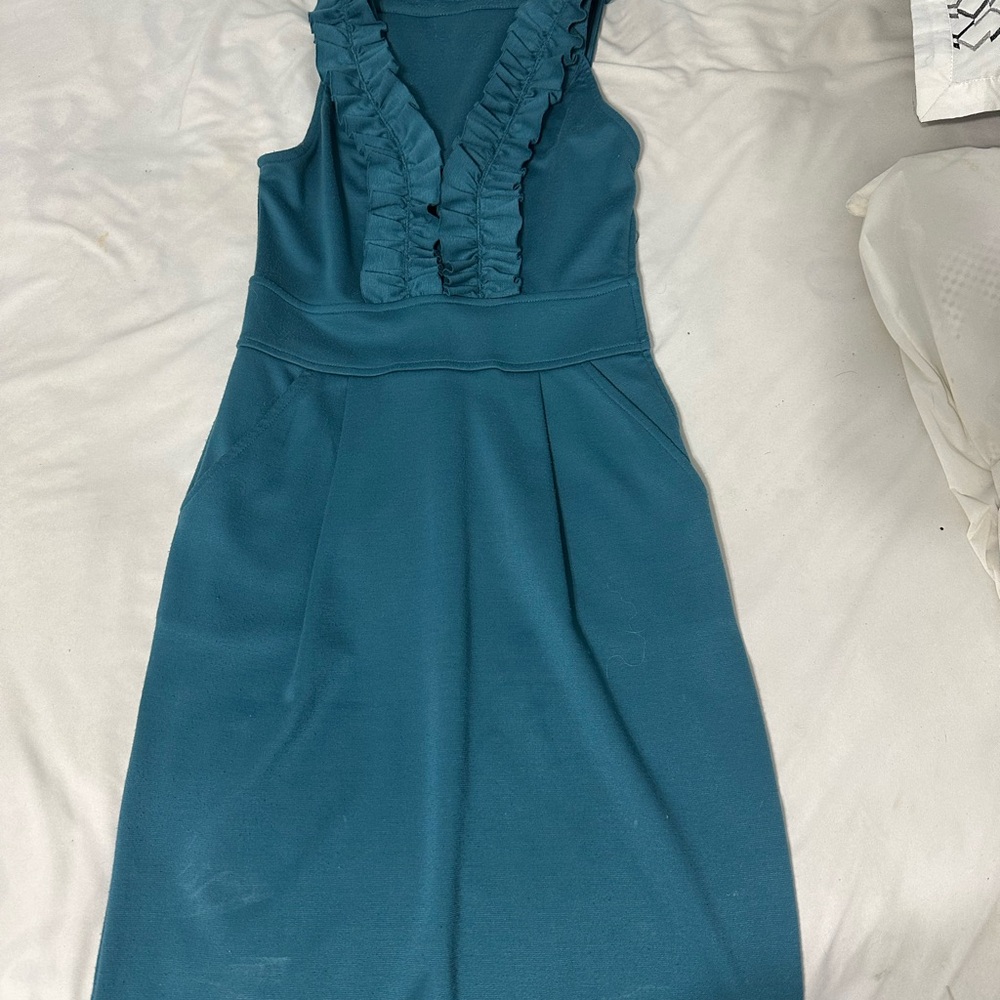 Maurices Teal Ruffled Midi Dress